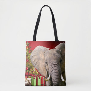 Bolso De Tela Saludos de Navidad para elefantes