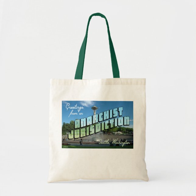 Bolso De Tela ¡Saludos del Anarchist Seattle! (Frente)
