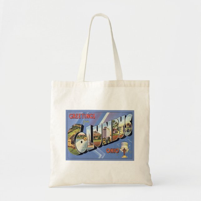 Bolso De Tela Saludos desde Columbus Ohio (Frente)