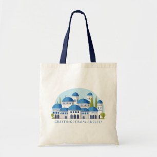 Bolso De Tela Saludos desde Grecia retro