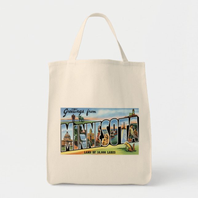 Bolso De Tela Saludos desde Minnesota (Frente)