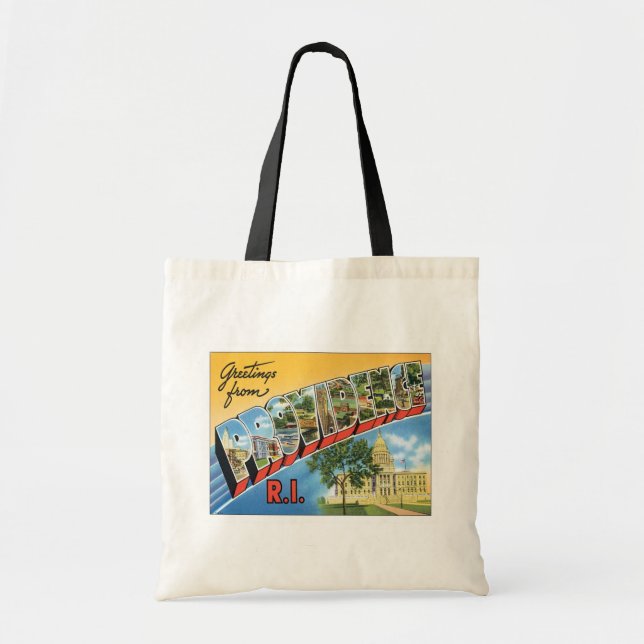 Bolso De Tela Saludos Desde Providence, Rhode Island Tote Bag (Frente)