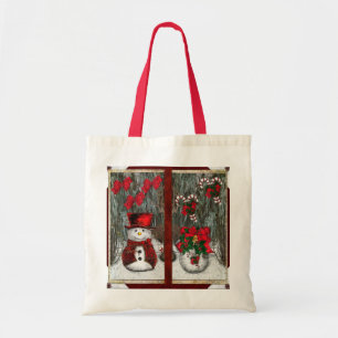 Bolso De Tela Saludos navideños fríos