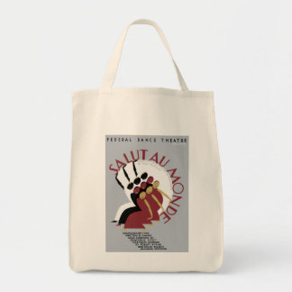 Bolso De Tela Salut Au Monde
