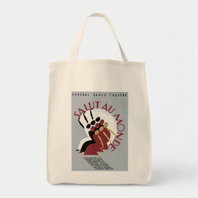 Bolso De Tela Salut Au Monde (Frente)