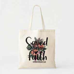 Bolso De Tela Salvado a través de la fe