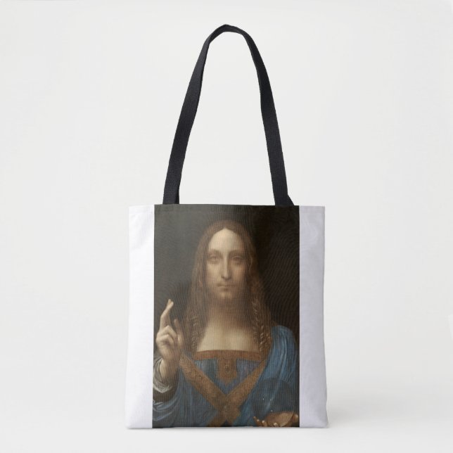 Bolso De Tela Salvador Mundi de Leonardo da Vinci (Anverso)