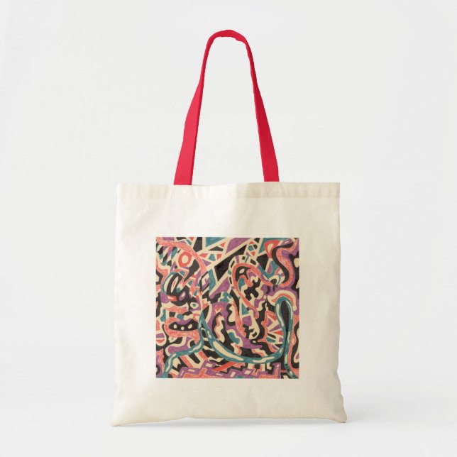 Bolso De Tela Salvaje, abstracto original (Frente)