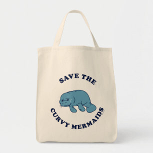 Bolso De Tela Salvar a las sirenas curvadas