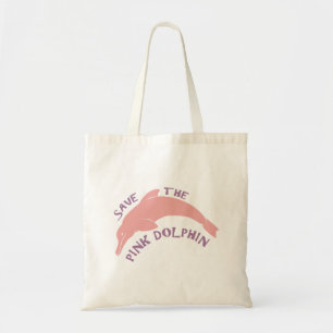 Bolso De Tela Salvar al delfín rosado