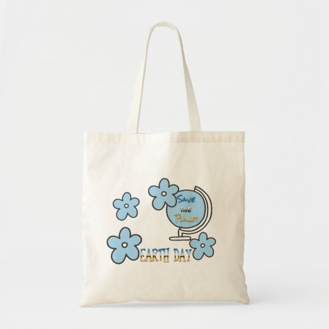 Bolso De Tela Salvar el globo del Día del Planeta Tierra (Frente)