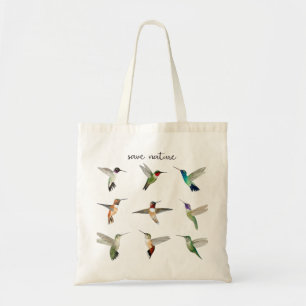 Bolso De Tela Salvar la naturaleza de los Hummingbirds norteamer