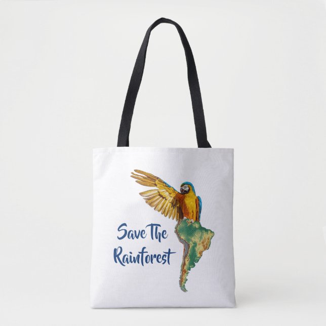 Bolso De Tela Salvar la selva tropical (Anverso)