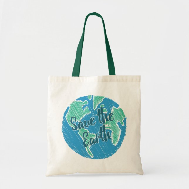 Bolso De Tela Salvar la Tierra (Frente)