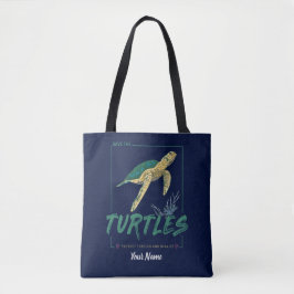Bolso De Tela Salven a las tortugas para el chica que ama la tor