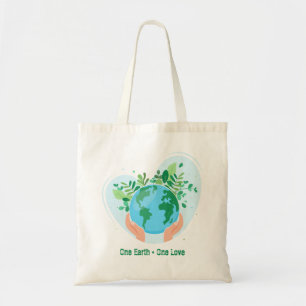 Bolso De Tela Salven el planeta. Una Tierra, un amor