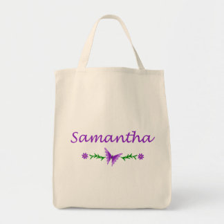 Bolso De Tela Samantha (mariposa púrpura)