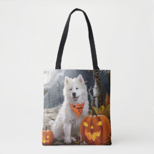 Bolso De Tela Samoyed Halloween Spooky