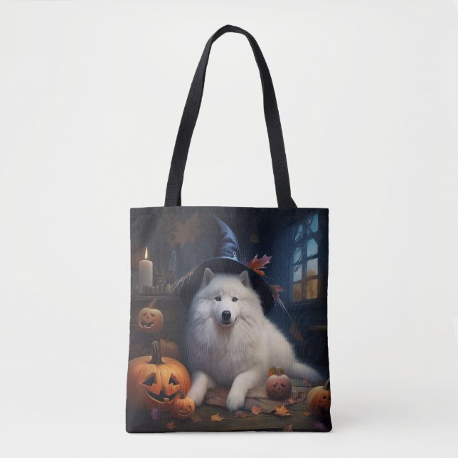 Bolso De Tela Samoyed Pumpkins Halloween Scary (Anverso)