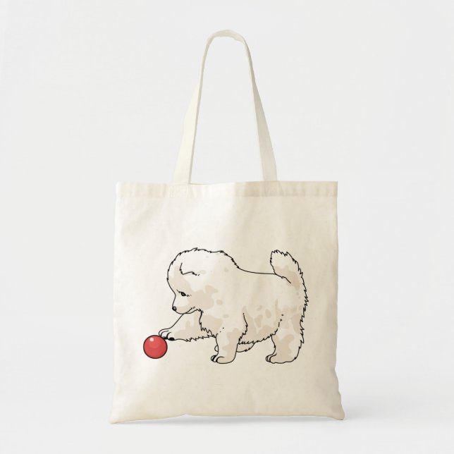 Bolso De Tela Samoyed Puppy (Frente)