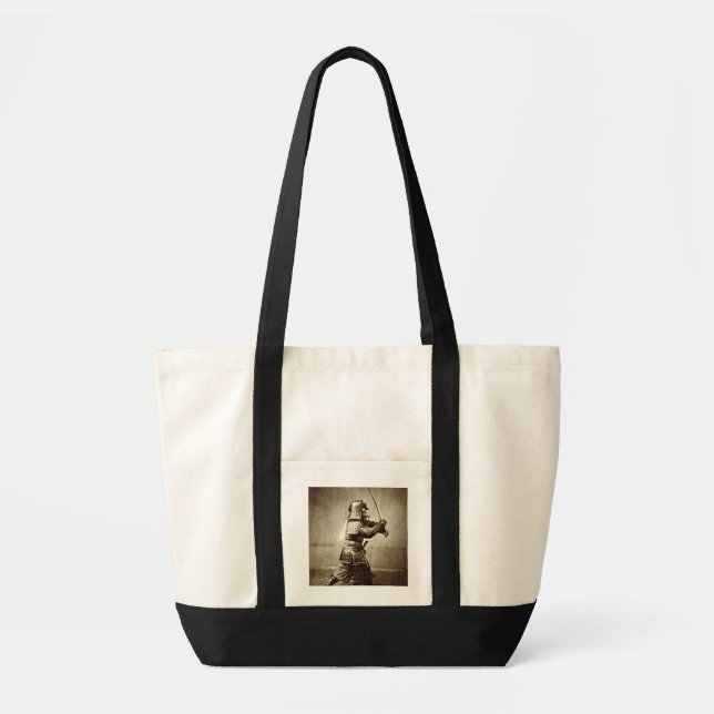 Bolso De Tela Samurai con la espada aumentada, c.1860 (impresión (Frente)