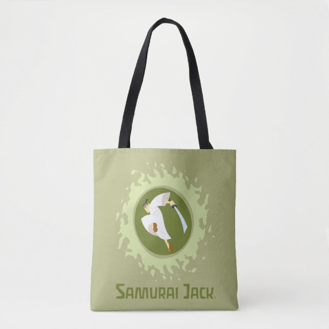 Bolso De Tela Samurai Jack Leaping Graphic (Anverso)