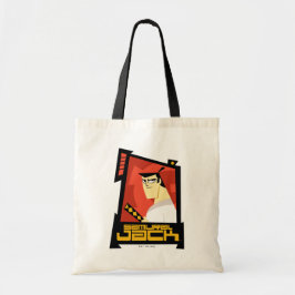 Bolso De Tela Samurai Jack sonriendo gráfico de marco futurista