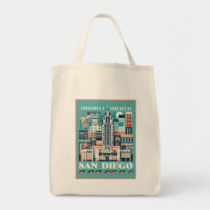 Bolso De Tela San Diego California Art Deco