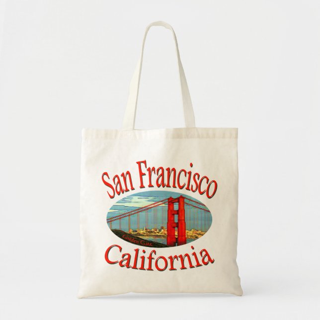 Bolso De Tela San Francisco California (Frente)