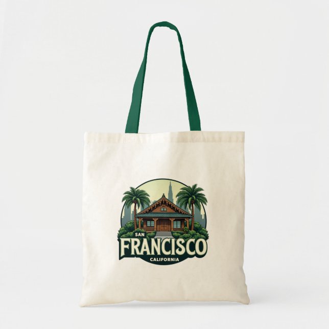 Bolso De Tela San Francisco, una mezcla de naturaleza y arquitec (Frente)