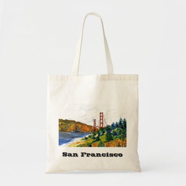Bolso De Tela San Francisco y puente Golden Gate hermoso (Frente)