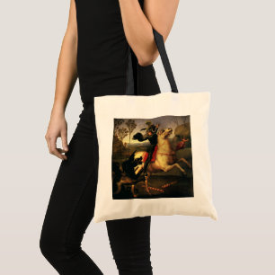 Bolso De Tela San Jorge luchando contra el dragón por Rafael San
