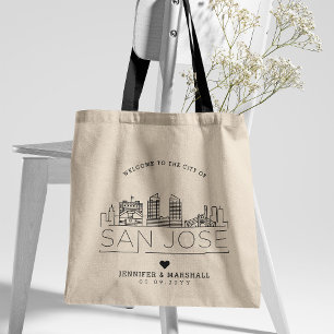 Bolso De Tela San José, Boda de California   Línea delgada estil