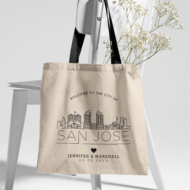Bolso De Tela San José, Boda de California | Línea delgada estil (Subido por el creador)