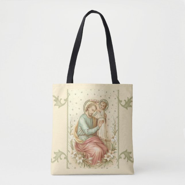 Bolso De Tela San José y bebé Jesús (Anverso)