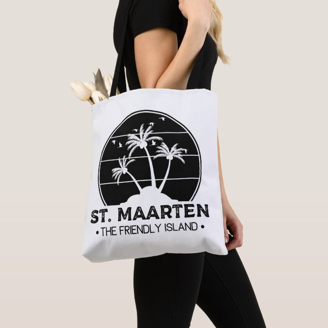 Bolso De Tela San Martín La agradable isla de San Martín (Detalle)