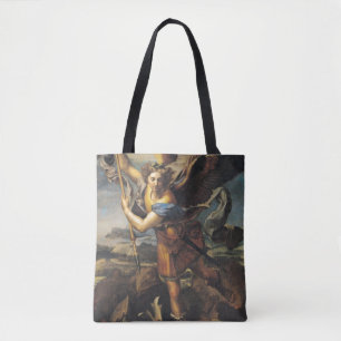 Bolso De Tela San Miguel abrumador del Demonio, 1518