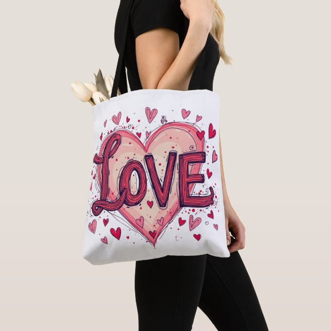Bolso De Tela San Valentín Ama San Valentín (Detalle)