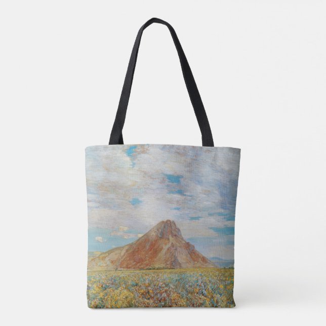 Bolso De Tela Sand Springs Butte por Childe Hassam, arte de époc (Reverso)