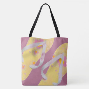 Bolso De Tela Sandalias de Flipflop de playa amarilla
