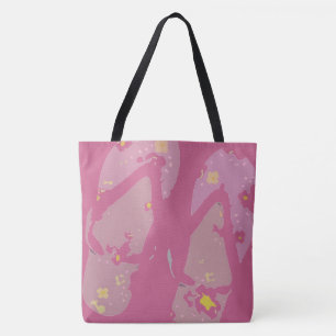 Bolso De Tela Sandalias de Flipflop rosado de verano