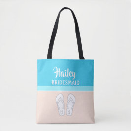 Bolso De Tela Sandalias en la playa Monogramada Boda