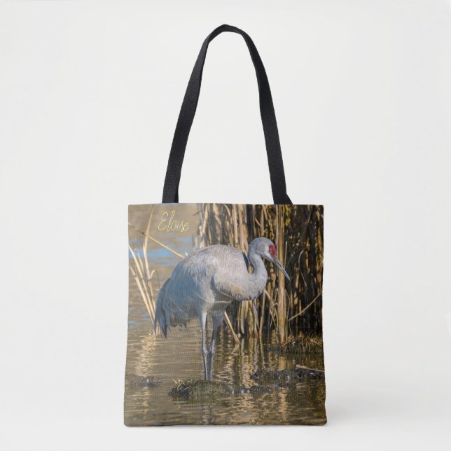 Bolso De Tela Sandhill Crane (Anverso)