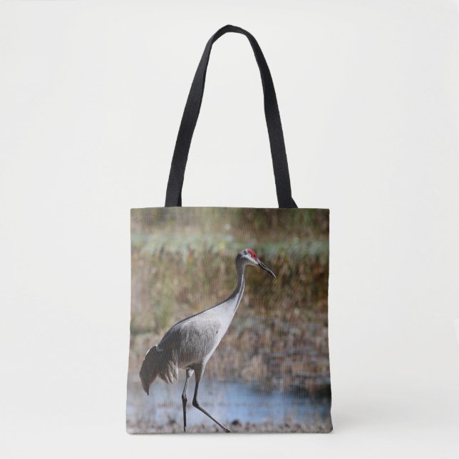 Bolso De Tela Sandhill Crane (Anverso)