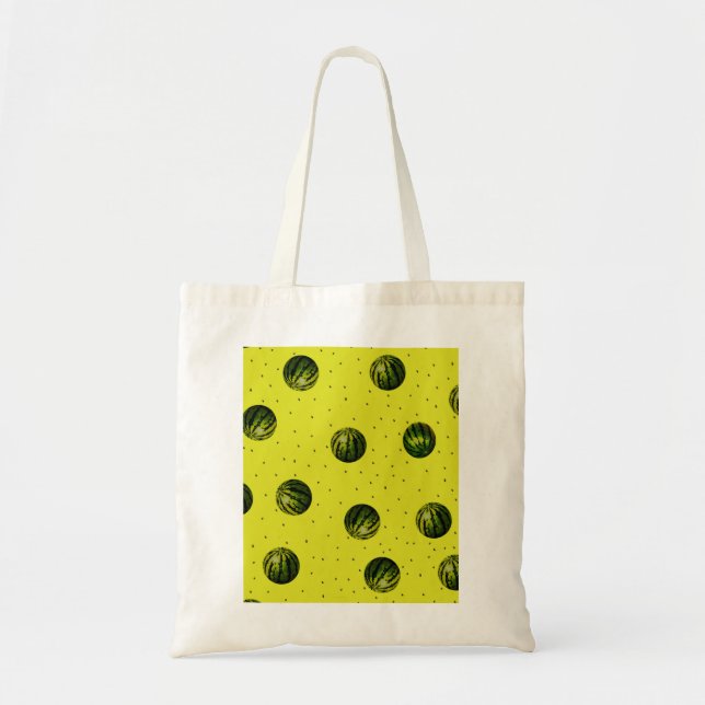 Bolso De Tela sandía amarilla con semillas (Frente)