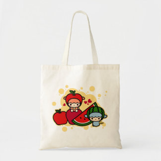 Bolso De Tela Sandía de la manzana y mascota lindos del kawaii