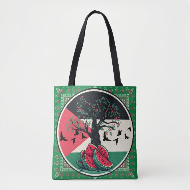 Bolso De Tela sandía palestina - Libertad para los palestinos (Anverso)