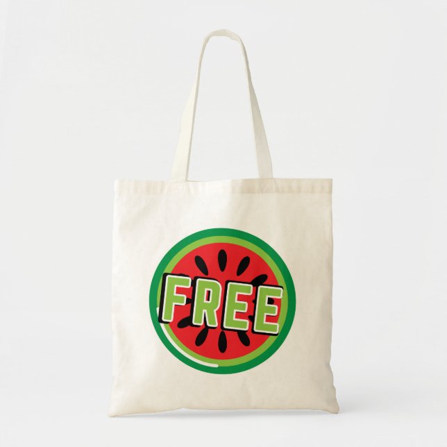 Bolso De Tela sandía Palestina libre- Libertad para los palestin (Frente)