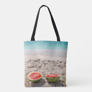 Bolso De Tela Sandía personalizada adorable en la playa