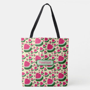 Bolso De Tela Sandías Caprichosas Patrón de Frutas de Verano Lin